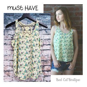Must Have | Yellow Floral Cottagecore Tank Top